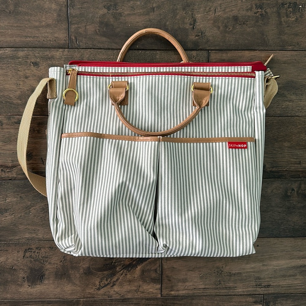 Skip Hop Duo Signature Striped Large Diaper Bag